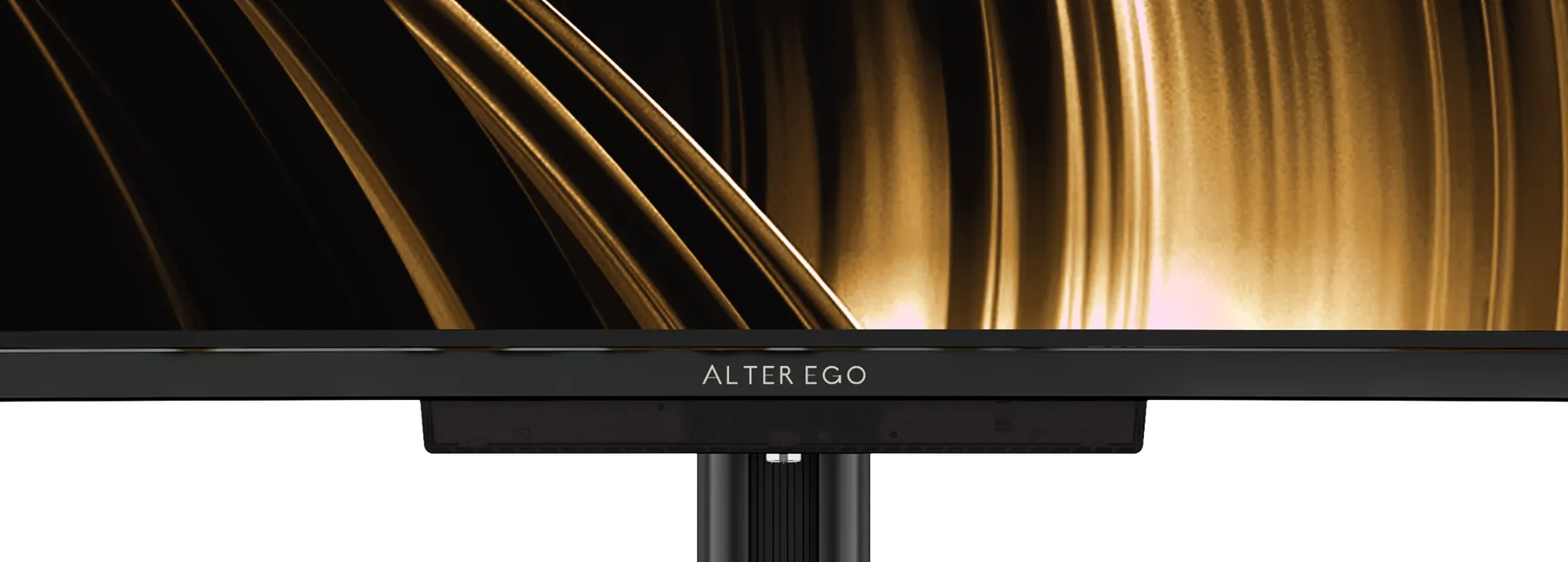 Close-up of the lower bezel of Nocturne 49 with the Alter Ego name printed beneath the screen
